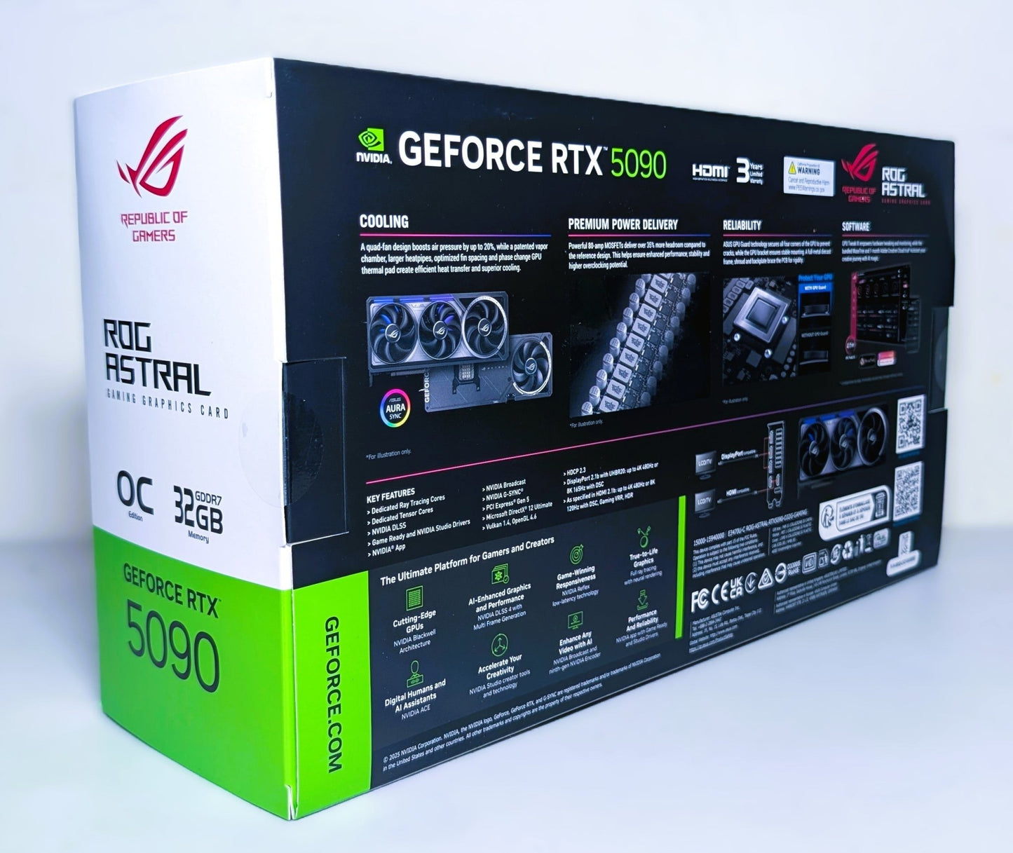 ASUS ROG Astral GeForce RTX 5090 32GB GDDR7 Graphics Card - GrifTronics