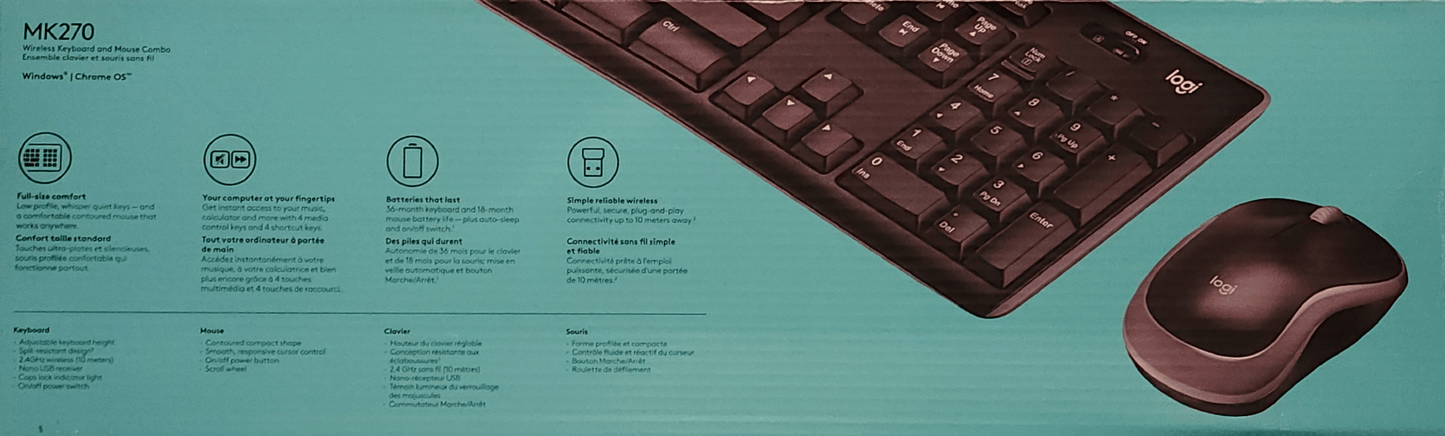 Logitech MK270 Wireless Desktop Keyboard and Mouse Combo - GrifTronics
