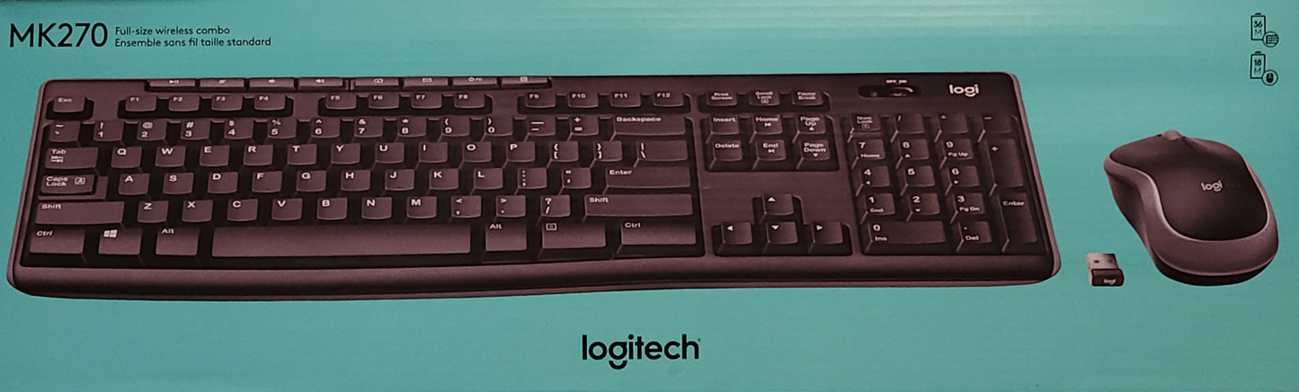 Logitech MK270 Wireless Desktop Keyboard and Mouse Combo - GrifTronics