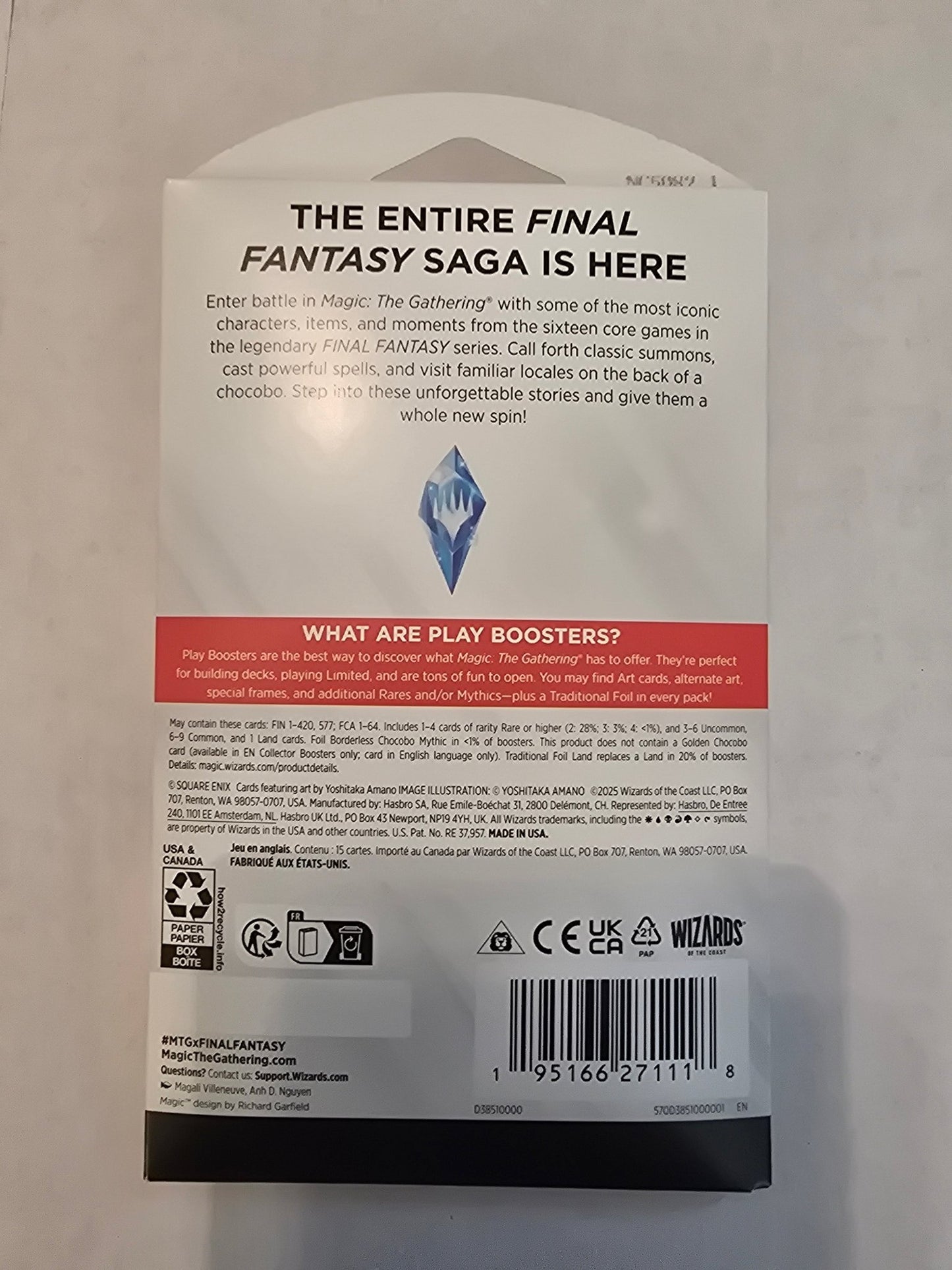 Magic the Gathering Final Fantasy Play Booster pack - GrifTronics