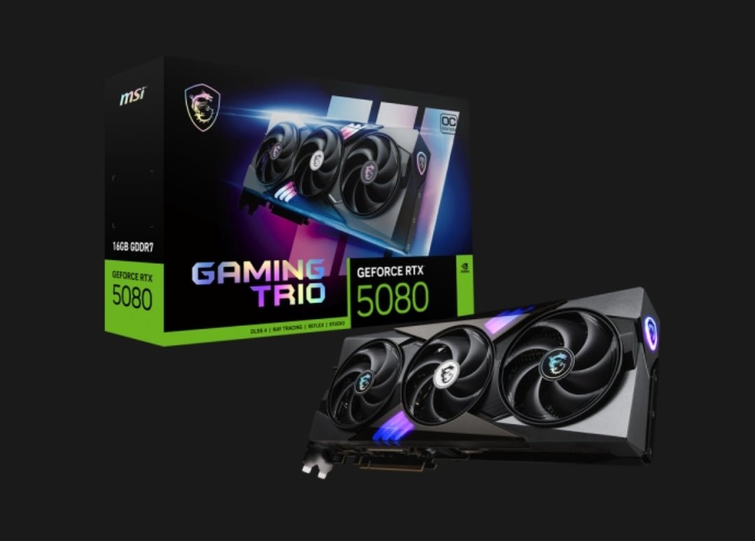 MSI Nvidia GeForce RTX 5080 Gaming trio Graphics Card - GrifTronics