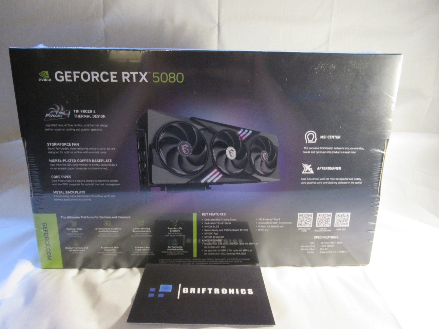 MSI Nvidia GeForce RTX 5080 Gaming trio Graphics Card - GrifTronics