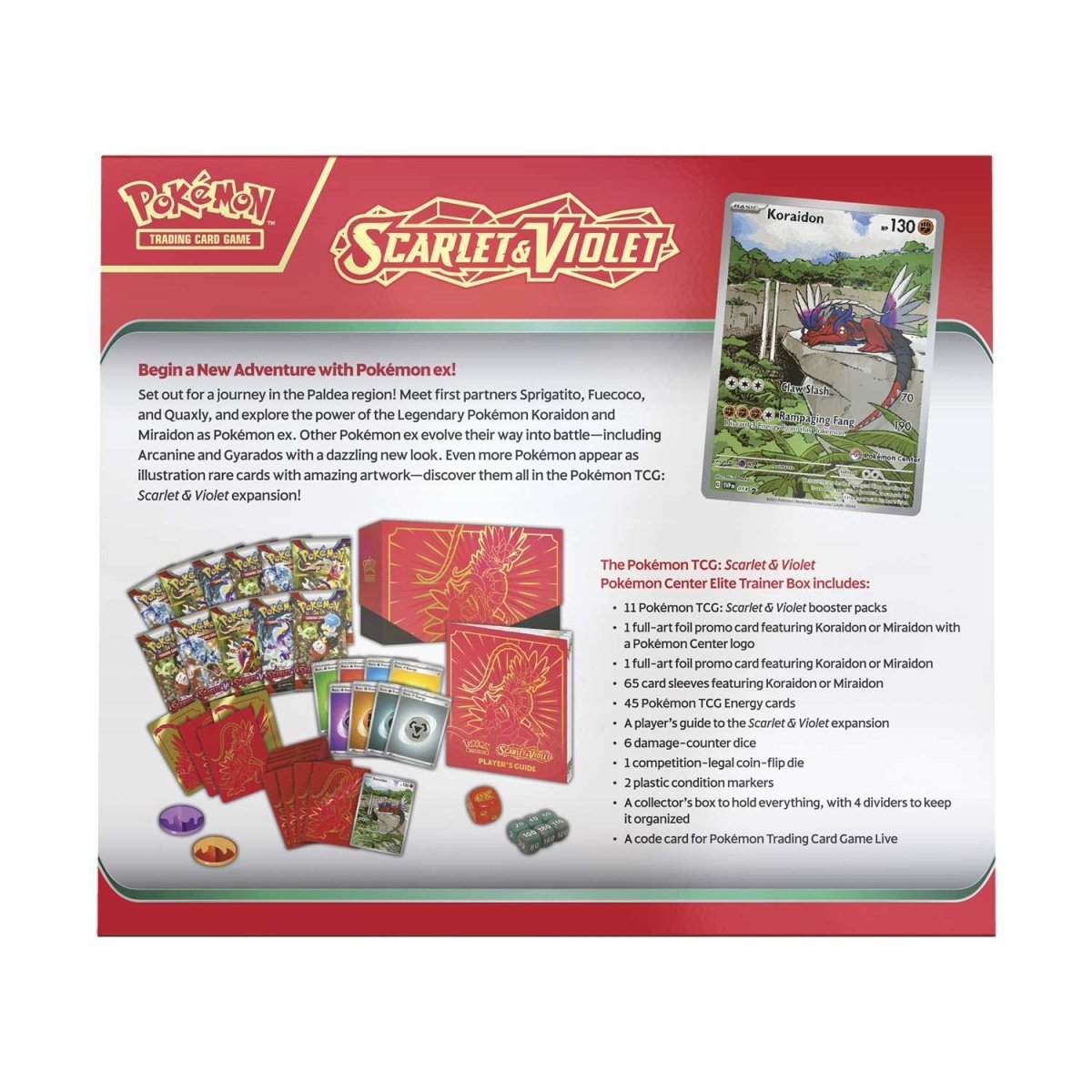 Scarlet & Violet - Elite Trainer Box (Koraidon) (Pokemon Center Exclusive) - GrifTronics