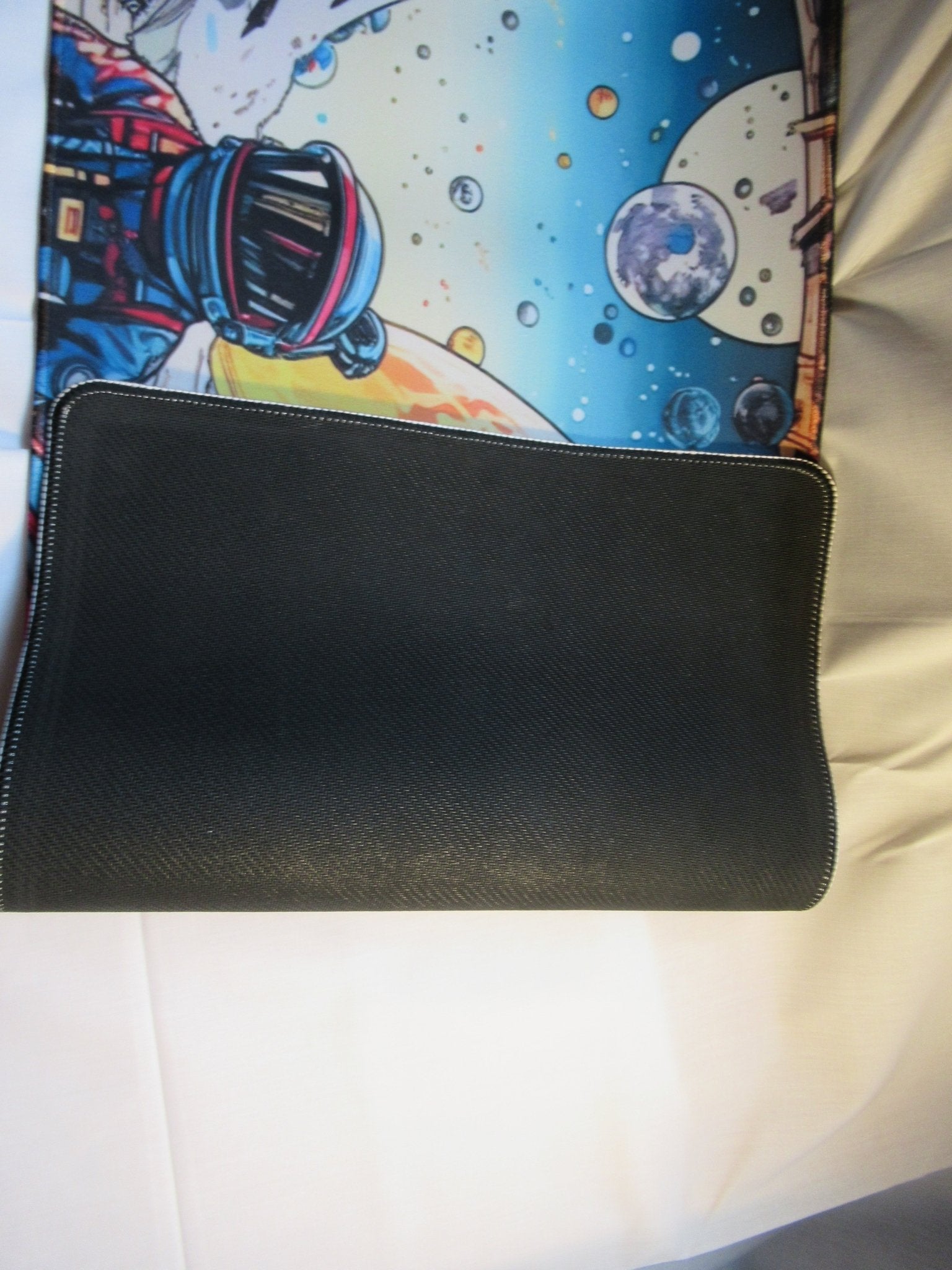 Colorful Astronaut on Alien Planet Large Desk/Mouse pad - GrifTronics