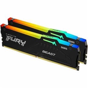Kingston FURY Beast RGB 32GB (2×16GB) DDR5 - 6000 CL30 Desktop Memory Kit – KF560C30BBEAK2 - 32 - GrifTronics