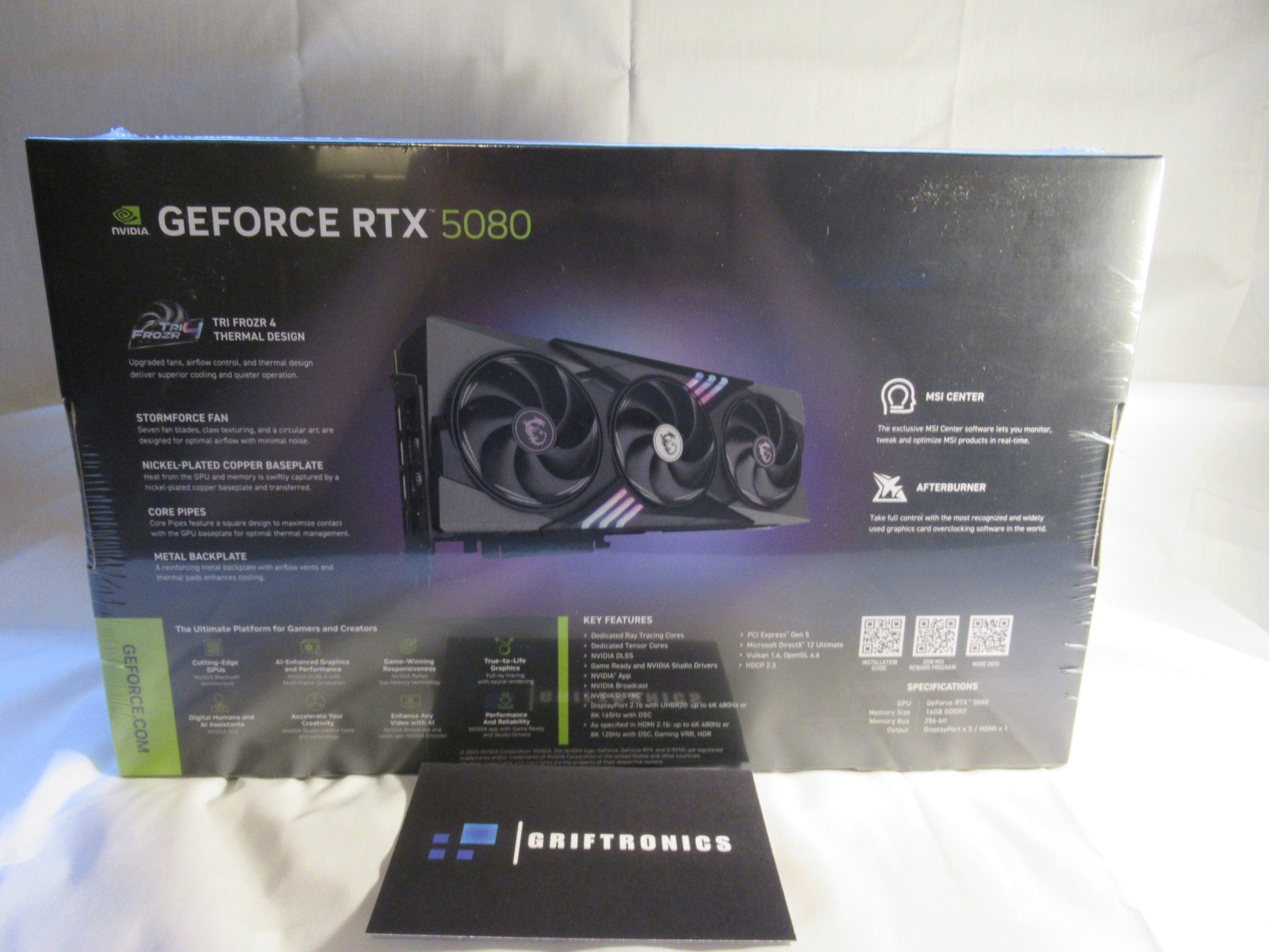 MSI Nvidia GeForce RTX 5080 Gaming trio Graphics Card - GrifTronics